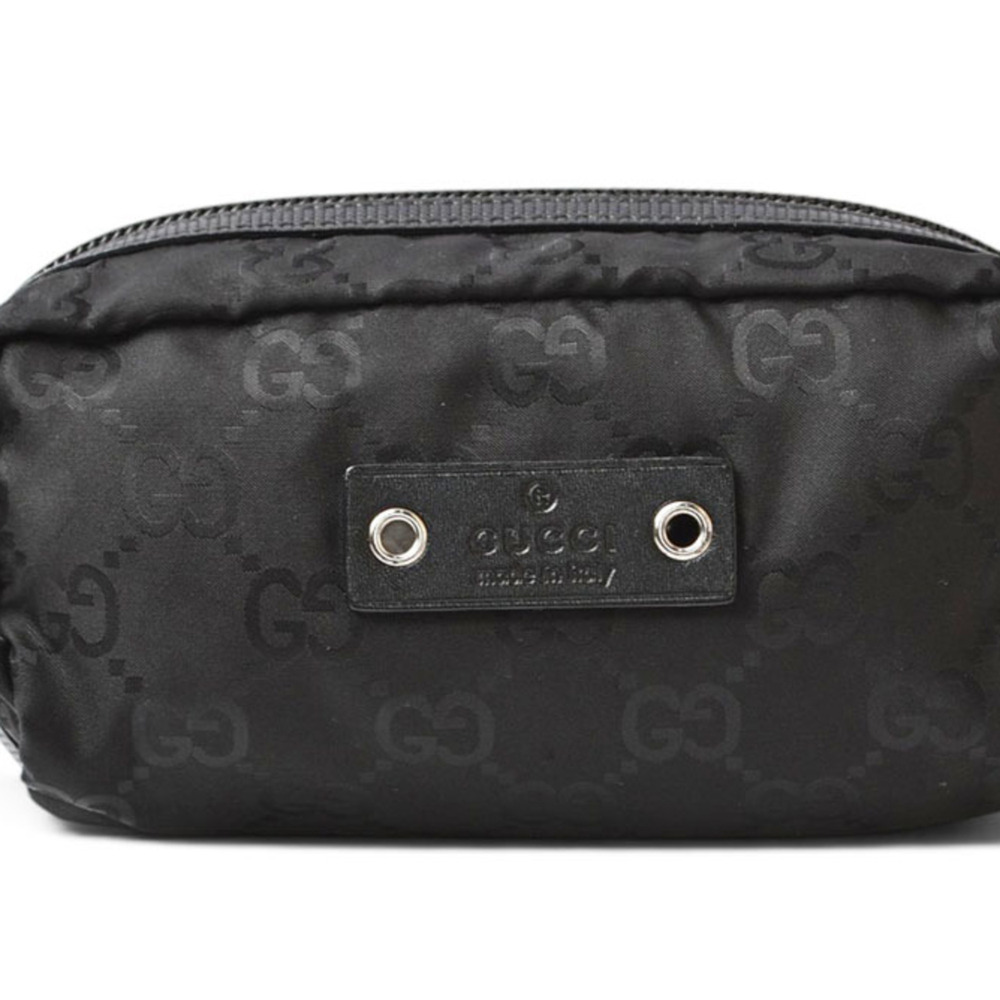 Gucci pouch, GUCCI GG nylon black, 224088